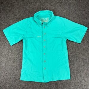 GameGuard Outdoors Fishing Shirt Button Up Short Sleeve XS Teal